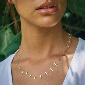 JENNIFER MEYER CROSS BAR NECKLACE